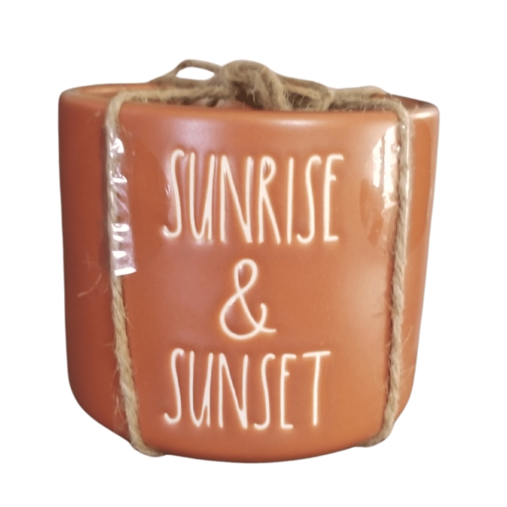 Rae Dunn "Sunrise and Sunset" Cylinder 4 Inch Planter 2022 - NIB